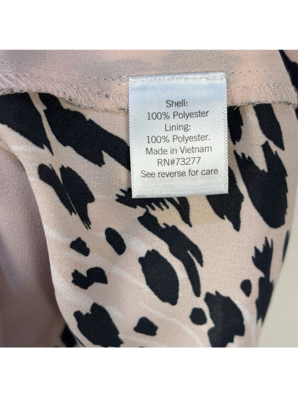 Nine West Womens Plus 2X Sleeveless Blouse Pink Black Animal Print V-neck Lined - Picture 6 of 16